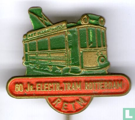RETM 60 jr. Electr. Tram Rotterdam RET Mannenkoor [groen-rood]