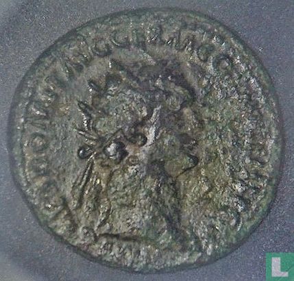 L'Empire romain, AE Dupondius, 81-96 AD, Domitien, Rome, 90-91 AD - Image 1