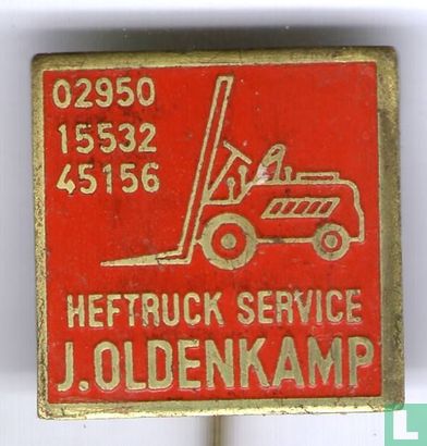 Heftruck service J. Oldenkamp (rood)