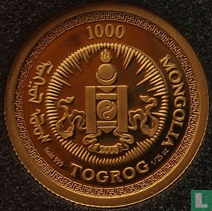 Mongolia 1000 tugrik 2008 (PROOF) "Year of the Rat" - Image 1