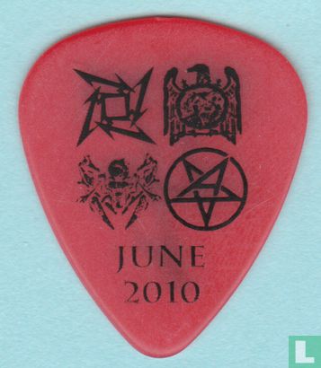 The Big 4, Metallica, Slayer, Megadeth, Anthrax, Black on Red Plectrum, Guitar Pick 2010 - Bild 2
