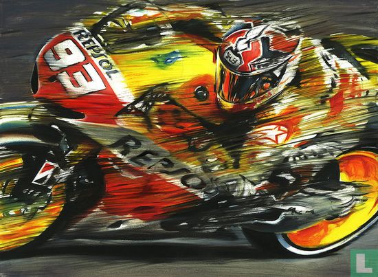 Marc Márquez Repsol Honda RC213V MotoGP Motorbike Biker Art Print Poster