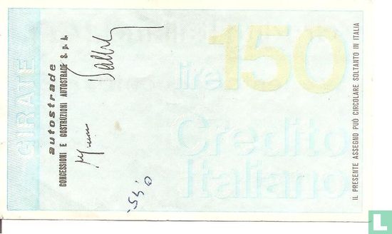 Credito Italiano 150 Lire 1976  - Afbeelding 2