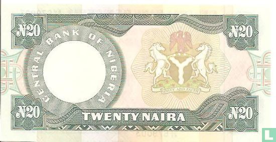 Nigeria 20 Naira 2005 - Afbeelding 2