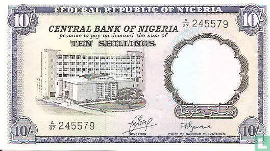 Nigeria 10 Shillings ND (1968) - Afbeelding 1