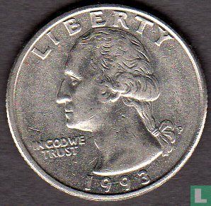 Vereinigte Staaten ¼ Dollar 1993 (P) - Bild 1