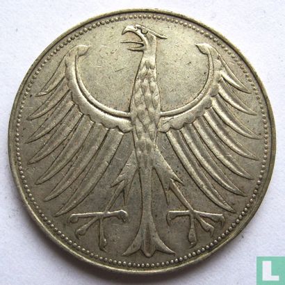 Duitsland 5 mark 1961 (D) - Afbeelding 2
