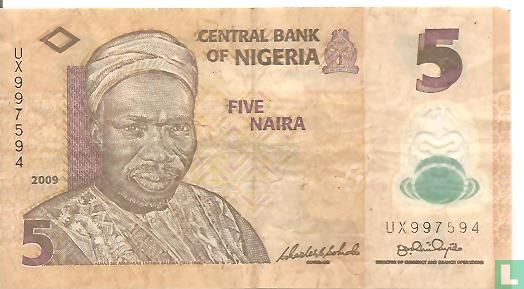 Nigeria 5 Naira 2009 (P38a1) - Afbeelding 1