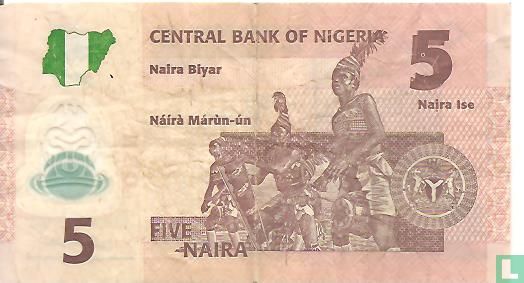 Nigeria 5 Naira 2009 (P38a1) - Image 2