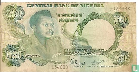 Nigeria 20 Naira ND (1984-) P26d