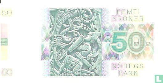 Noorwegen 50 Kroner 1984   - Afbeelding 2
