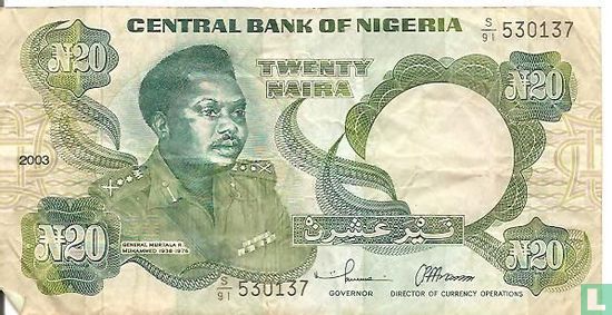 Nigeria 20 Naira 2003 - Afbeelding 1