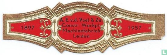 A.E.v.d. Voet & Zn. Constr. Werkpl. Machinefabriek Leiden - 1897 - 1957 - Image 1