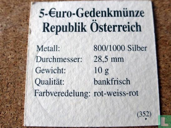 Oostenrijk 5 euro herdenkinsmunt - Image 3