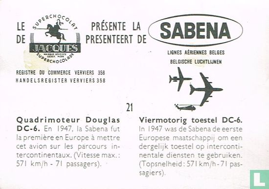 Viermotorig toestel DC-6. - Afbeelding 2