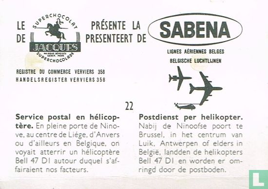 Postdienst per helikopter. - Afbeelding 2