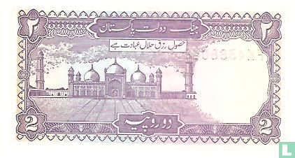Pakistan 2 Rupees (P37a3) ND (1985-) - Afbeelding 2