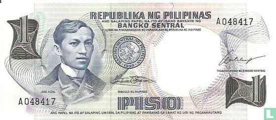 1 Piso Philippinen Signatur 7 - Bild 1