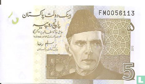 Pakistan 5 Rupees 2010 - Image 1