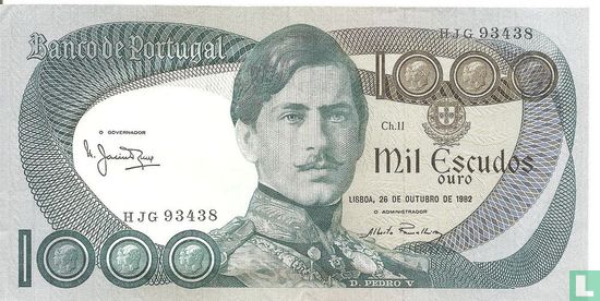 1000 Portugal Escudo - 26.10.1982 - Image 1