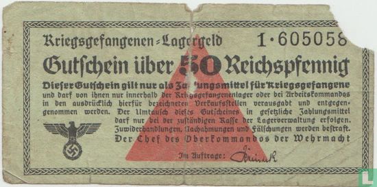 Gutscheinen Kriegsgefangenenlager 50 Reichspfennig