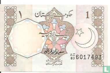 Pakistan 1 Rupee (P27f) ND (1983-) - Afbeelding 1