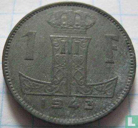 Belgique 1 franc 1943 (FRA-NLD) - Image 1