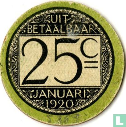 Ghent 25 centimes 1920 - Image 1