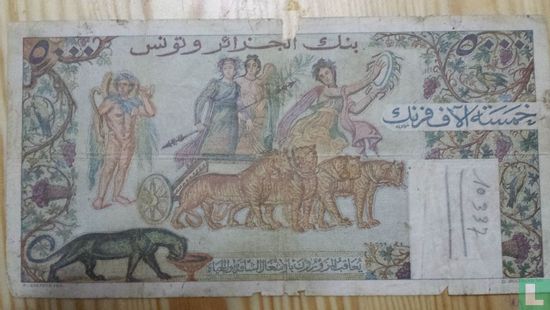 Tunesië 5.000 Francs - Afbeelding 2