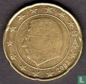 Belgium 20 cent 2002 (misstrike - big stars) - Image 1