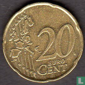 Belgium 20 cent 2002 (misstrike - big stars) - Image 2