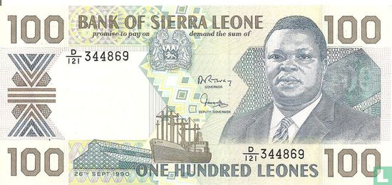 Sierra Leone 100 Leones 1990 - Image 1