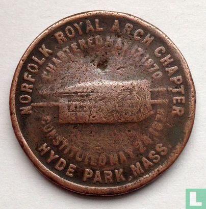 USA Masonic Penny (Hyde Park, MA)  1870 - Afbeelding 1