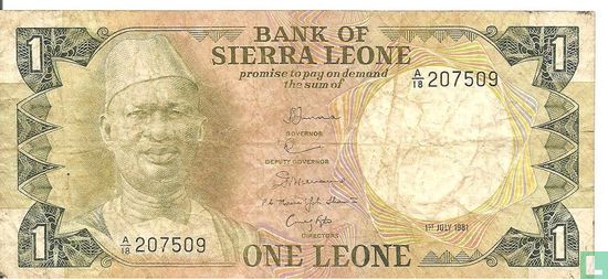 Sierra Leone 1 Leone 1981 - Afbeelding 1