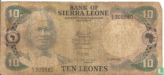 Sierra Leone 10 Leones 1984 - Afbeelding 1