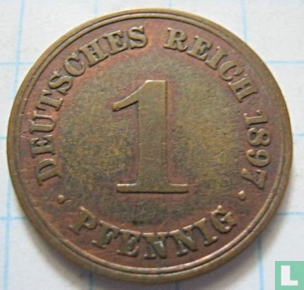 German Empire 1 pfennig 1897 (A) - Image 1