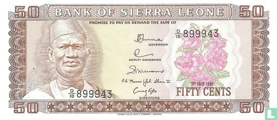 Sierra Leone 50 Cents 1981 - Image 1