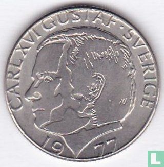 Suède 1 krona 1977 - Image 1