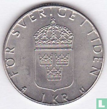Suède 1 krona 1977 - Image 2