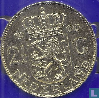 Nederland 2½ gulden 1960 (Goud verguld)  "Laatste Gulden" > Afd. Penningen / medailles > Bewerkte munten - Image 2