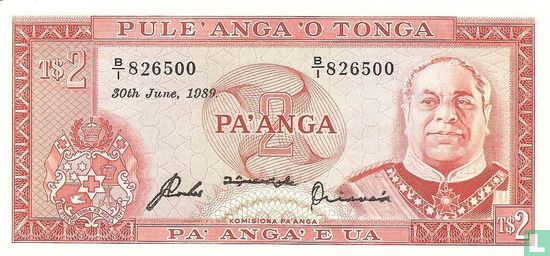 Tonga 2 Pa'anga 1989 - Image 1