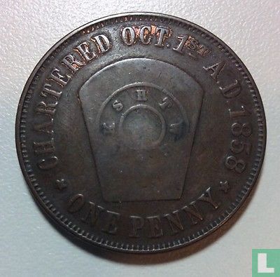 USA Masonic Penny (Washington Chapter 43 - Chicago, Il) 1858 - Image 1