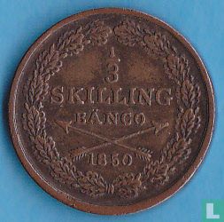 Sweden 1/3 skilling banco 1850 (BÄNCO) - Image 1