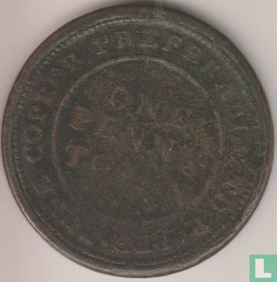 Canada (colonial) Halifax Nova Scotia 1 penny Token 1813 - Afbeelding 2