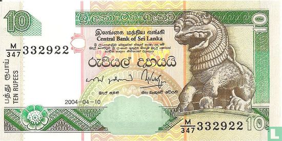 Sri Lanka 10 Roupies 2004 - Image 1