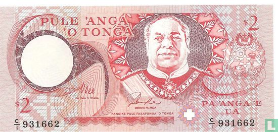 Tonga 2 Pa'anga ND (1995) - Image 1