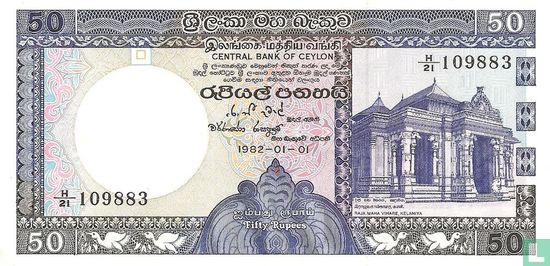 Sri lanka 50 Roupies - Image 1