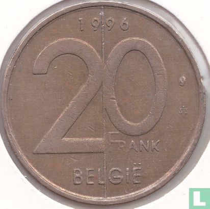 België 20 francs 1996 (NLD) - Afbeelding 1
