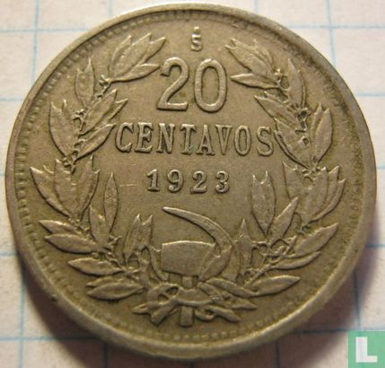 Chili 20 centavos 1923 - Image 1