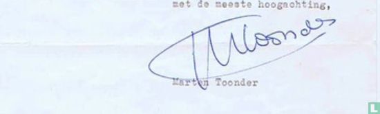 handtekening Marten Toonder  - Bild 1